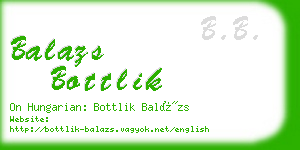 balazs bottlik business card